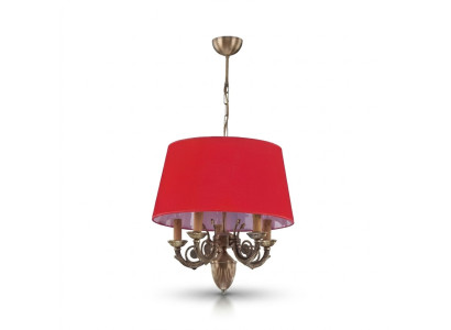 Lampadario Lampade Classiche Oro 50x80 Rosso
