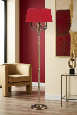 Lampada da terra rossa stehlampe candelabro lampada luce oro lampade 50x173