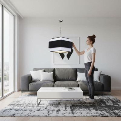 Plafoniera cromata Lampada a soffitto Lampada Luce Plafoniere Lampade
