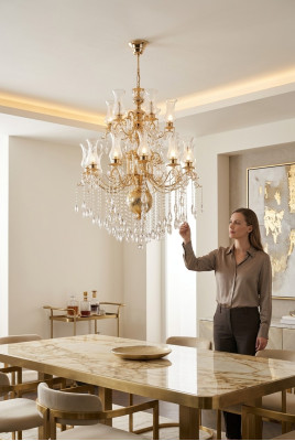 Lampadario Lampada Lampadario di cristallo Lampada a soffitto Lampade 99x155