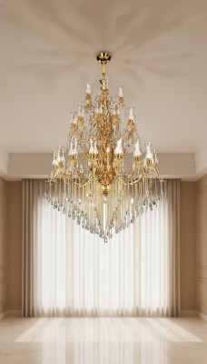 Lampadario in cristallo per il soggiorno Grande lampada a soffitto per le ville 160x280