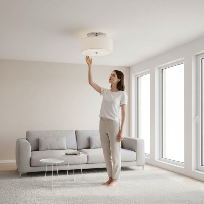 Plafoniera classica Lampadario Luce Oro Cristallo 40x25 cm