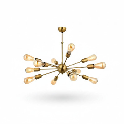 Lampada a soffitto elegante per salotto realizzata in materiali lucidi.