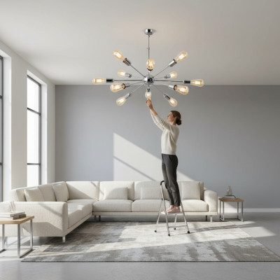 Lampada da soffitto soggiorno Lux Luster in vetro interno di casa nuovo stile