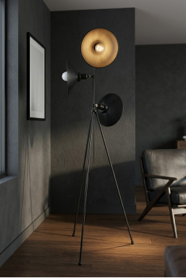 Lampada da terra moderna per soggiorno nuova 150 cm nera di lusso per interni