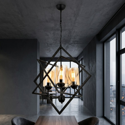 Lampada a soffitto lampadario soggiorno design d'interni lusso nero luce lampadario  Lampada a soffitto lampadario soggiorno design d'interni lusso nero luce lampadario