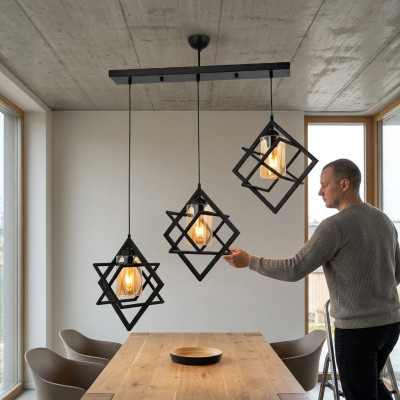Plafoniera Black Pendelleuchte lussuoso lampada da interno per soggiorno