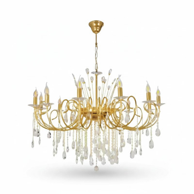 Kronleuchter Lampada Sospensione Lampada Soggiorno Vetro Oro Lusso Lampadario Lampade