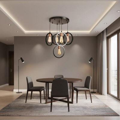 Lampada a soffitto elegante per un'illuminazione ottimale nel corridoio.