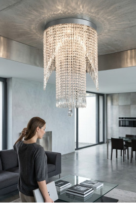 Lampadario in acciaio inossidabile cromato è perfetto per la lampada del tuo soggiorno.