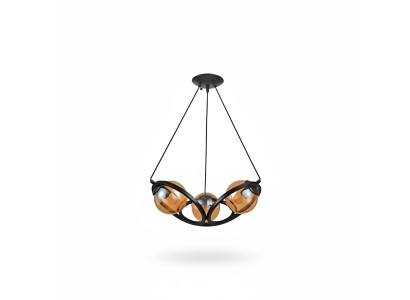 Plafoniera moderna nera di design di lusso per il soggiorno