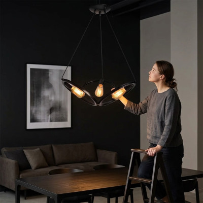 Lampadario in cristallo, lampade da interno, lampada da soggiorno, lampada.