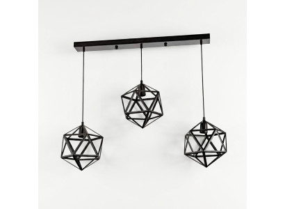 Lampada a sospensione moderna di lusso nera per lampade a soffitto soggiorno.