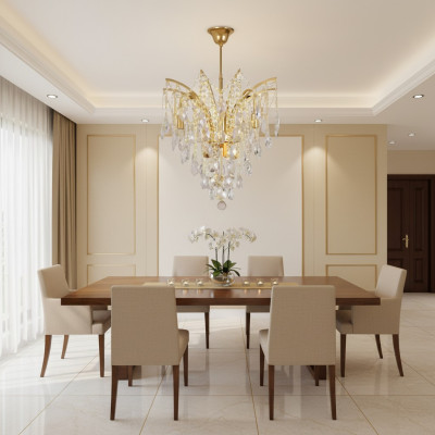 Cristallo lampadario lampada soffitto lampada luci metallo plafoniera