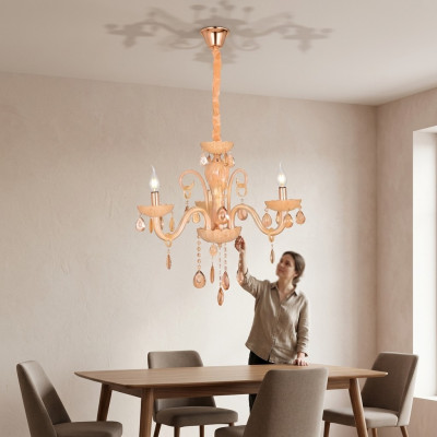 Lampada a soffitto Opal Honey per la casa Soggiorno Nuovo Lussuoso per lo stile