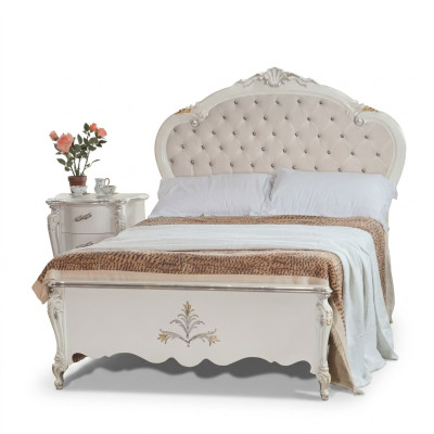 Design letto 120x200cm Chesterfield letto in legno Letti Camera d'albergo Matrimoniale