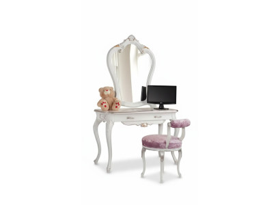 Set da toeletta con specchio da consolle per mobili da camera da letto Design2tlg in legno.