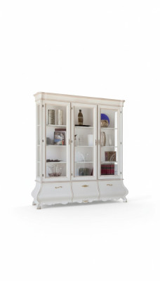 Vetrina in legno Armadi di lusso Credenza classica Mobili italiani 185x50cm