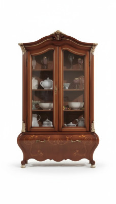 Vetrina in legno di lusso credenza Design armadi Marrone Mobili italiani Nuovi