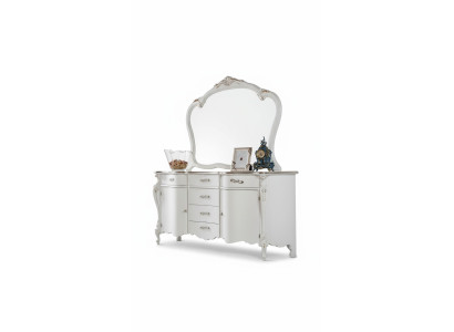 Comò specchio cassetti scaffali di lusso gruppo mobile Nuovo set 2 pezzi