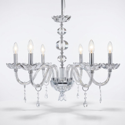Lustro di cristallo di lusso Lampadario a sospensione Lampadario di design Lampadario a sospensione in vetro