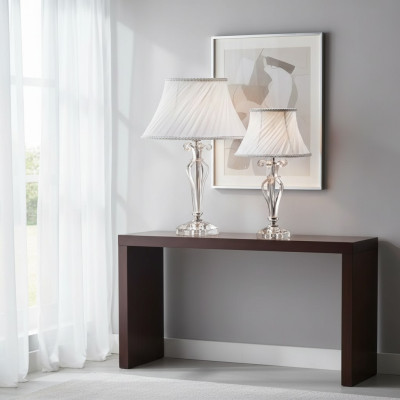 Lampada da tavolo bianca classica stile lampadario in cristallo Stehlampe nuova