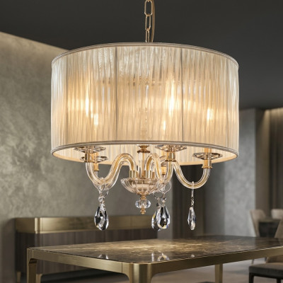 Regale lampadario di lusso a soffitto in oro lustro reale