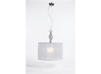 Elegante lampadario a soffitto bianco con paralume a candelabro nuovo