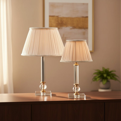 Lampada da terra in cristallo classica Illuminazione da scrivania Mobili di lusso Nuova