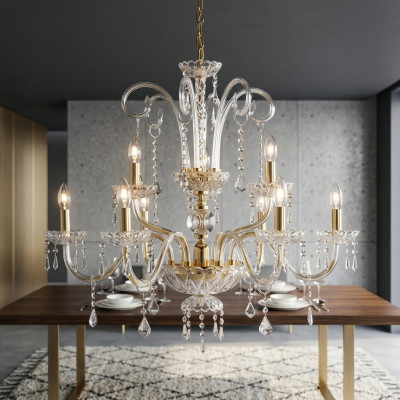 Lampadario Lampada a sospensione Lampade Illuminazione Lampadario oro Lampada