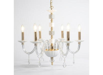 Lampadario a goccia bianco in cristallo lussuoso lampadario lampada illuminazione