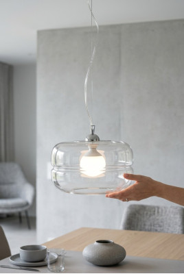 Lampadario moderno trasparente a sospensione lampadario a soffitto Lüster design.