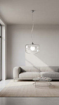 Lampadario moderno trasparente a sospensione lampadario a soffitto Lüster design.