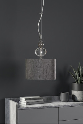 Lampada a soffitto rotonda in metallo leggero per soffitto salotto paralume lampadario camera da letto