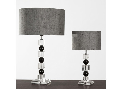Lampada classica da comodino grigia, lampada da tavolo di lusso, lampada