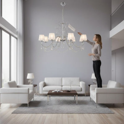 Candelabro in cristallo elegante lampadario a soffitto a pendente lampadario