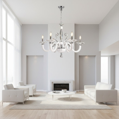 Lampadario a cristalli, lampadario a soffitto elegante, lampada a sospensione a soffitto.