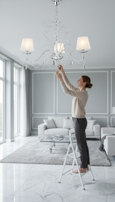 Lussuoso lampadario a sospensione in cristallo Elegante lampadario a soffitto con 3 lampade
