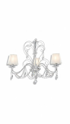 Lussuoso lampadario a sospensione in cristallo Elegante lampadario a soffitto con 3 lampade