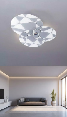 Lampadario stile moderno plafone bel lampada nuova lussuosa grigia