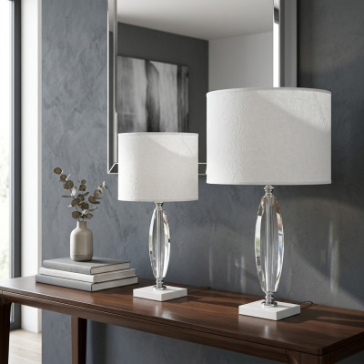 Lampada da tavolo lampadario a cristallo illuminazione classica luce da tavolo nuova