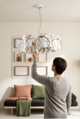 Lampadario Stile Lampadario contemporaneo Bianco Bel dispositivo di illuminazione