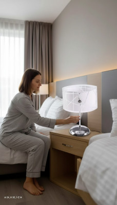 Lussuoso moderno lampadario a cristalli, lampadario bianco, lampada da tavolo nuova.