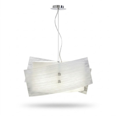 Moderno lampadario a pendolo bianco con 2 lampadine Elegante lampada da soffitto.