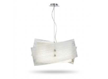 Moderno lampadario a pendolo bianco con 2 lampadine Elegante lampada da soffitto.