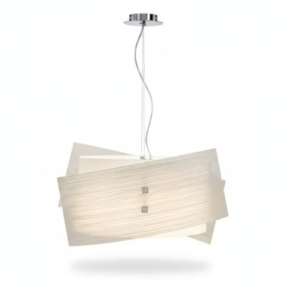 Lampada a soffitto elegante classica bianca con lampadario a sospensione con 2 lampade nuove