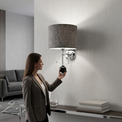 Grigia moderna applique a parete lustrini lampadario arredamento soggiorno stile