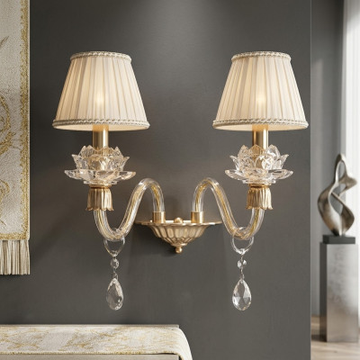 Lampada da parete elegante Lampada da parete classica in oro lussuoso lampadario