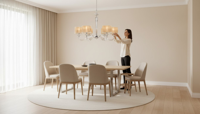 Lussuosi lampadari a sospensione beige lampadario a soffitto moderno nuovo