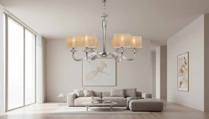 Lussuosi lampadari a sospensione beige lampadario a soffitto moderno nuovo